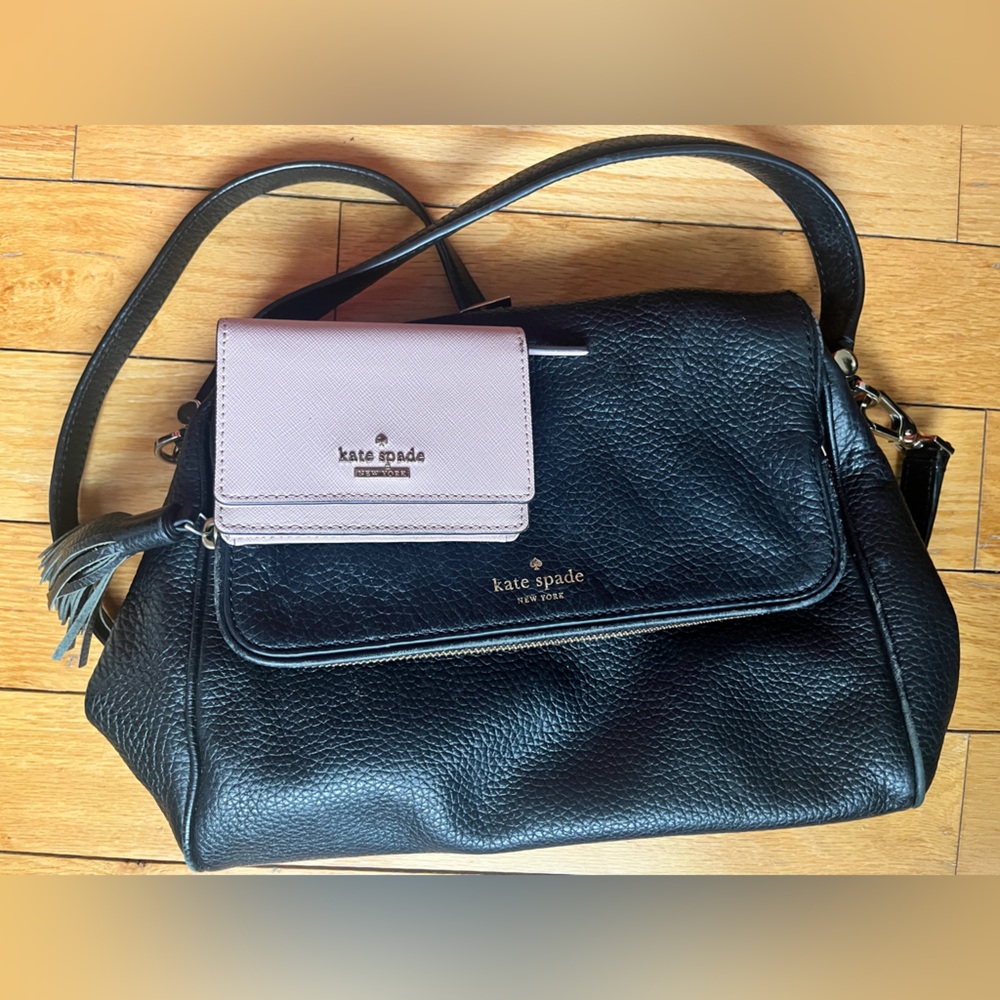 Kate Spade New York Pebbled Leather Crossbody & Wallet Bundle